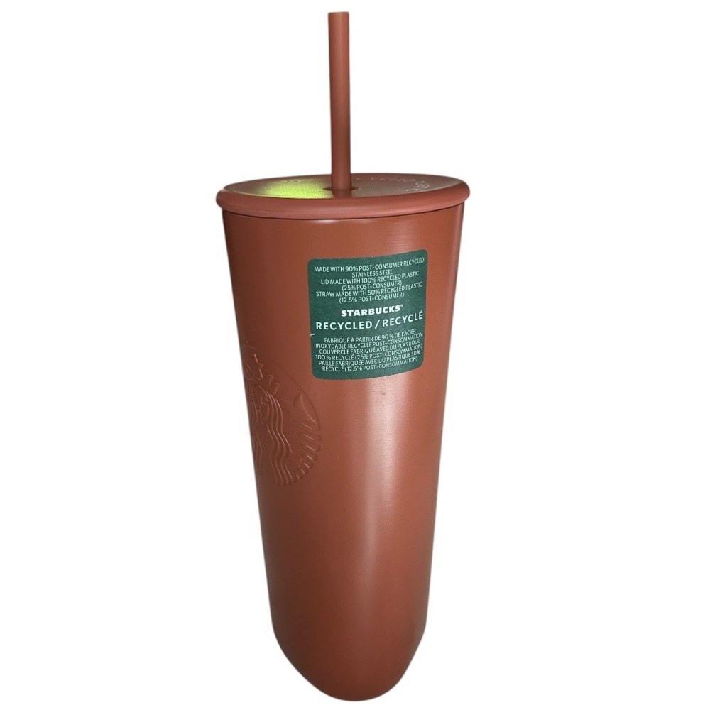 Starbucks Terracotta Recycled Stainless-Steel Cold Cup Terracotta Tumbler New
